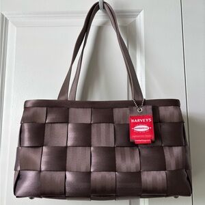 Harvey's Seatbelt Shoulder Bag Purse Lg Satchel Tote Brown LIKE NEW with Tags